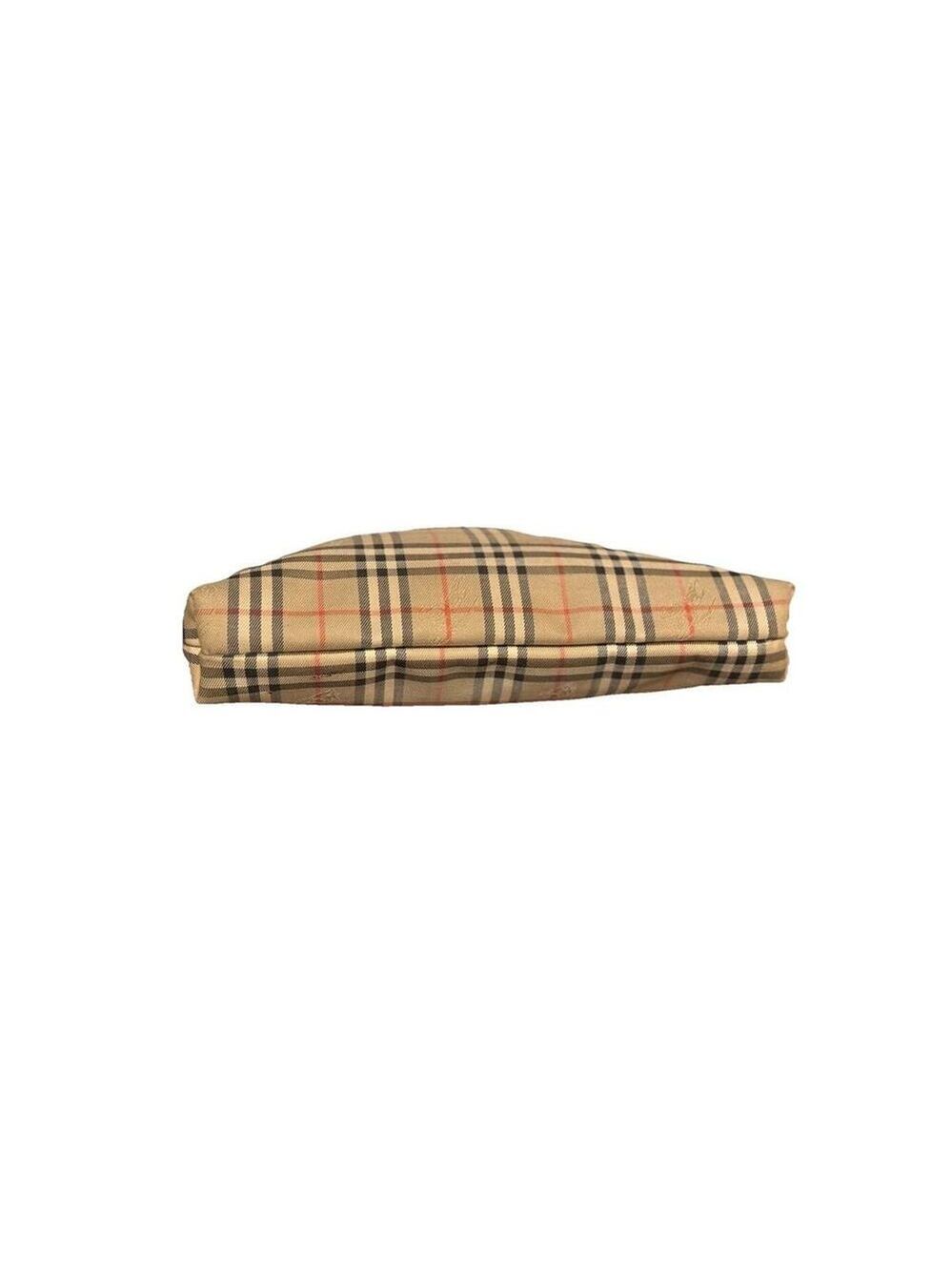 BURBERRY’s Nova Check Beige Canvas Pouch Clutch Vintage - Picture 6 of 11